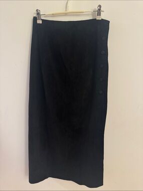 BB Dakota vintage black suede skirt